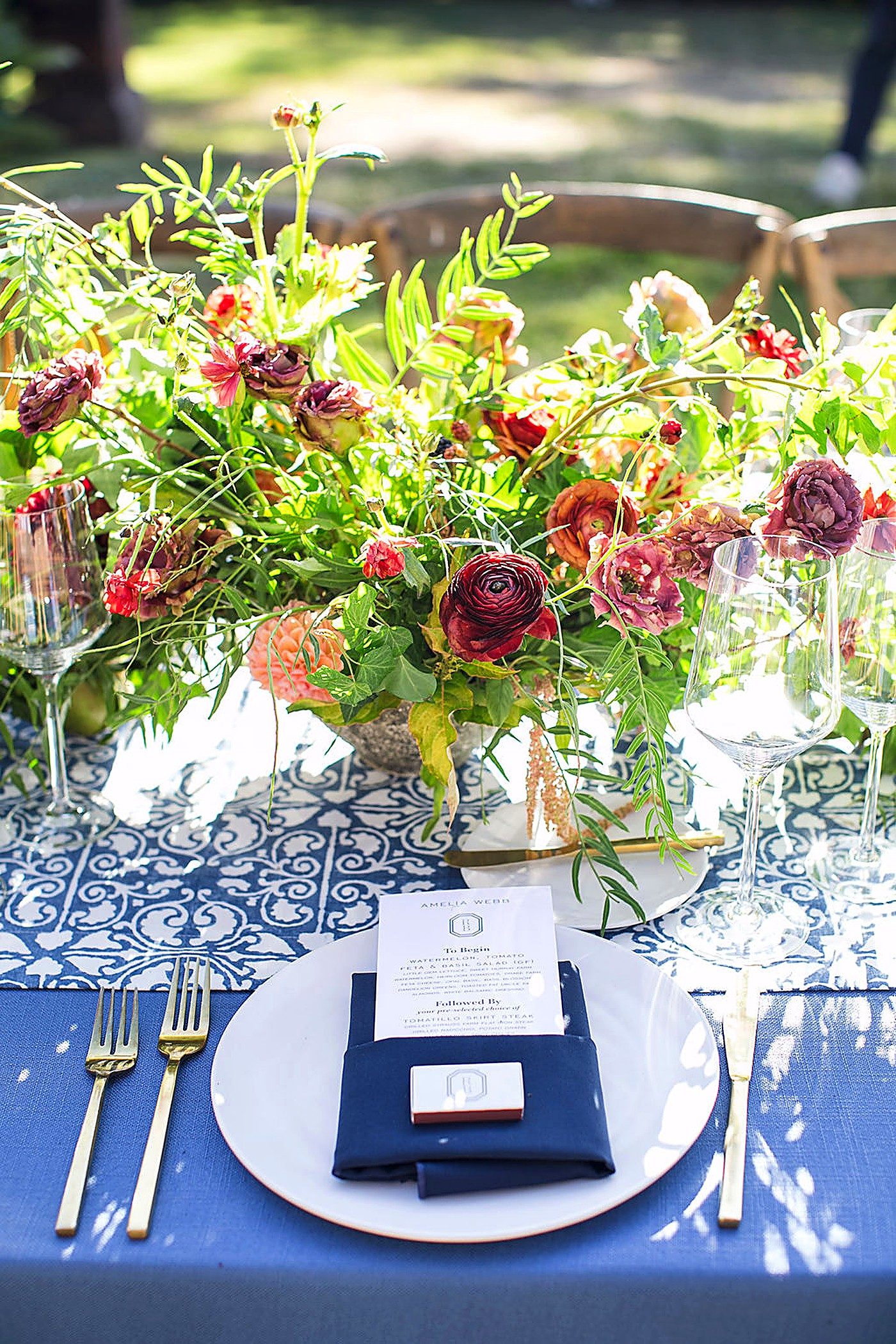 Reception tablescape & centerpieces