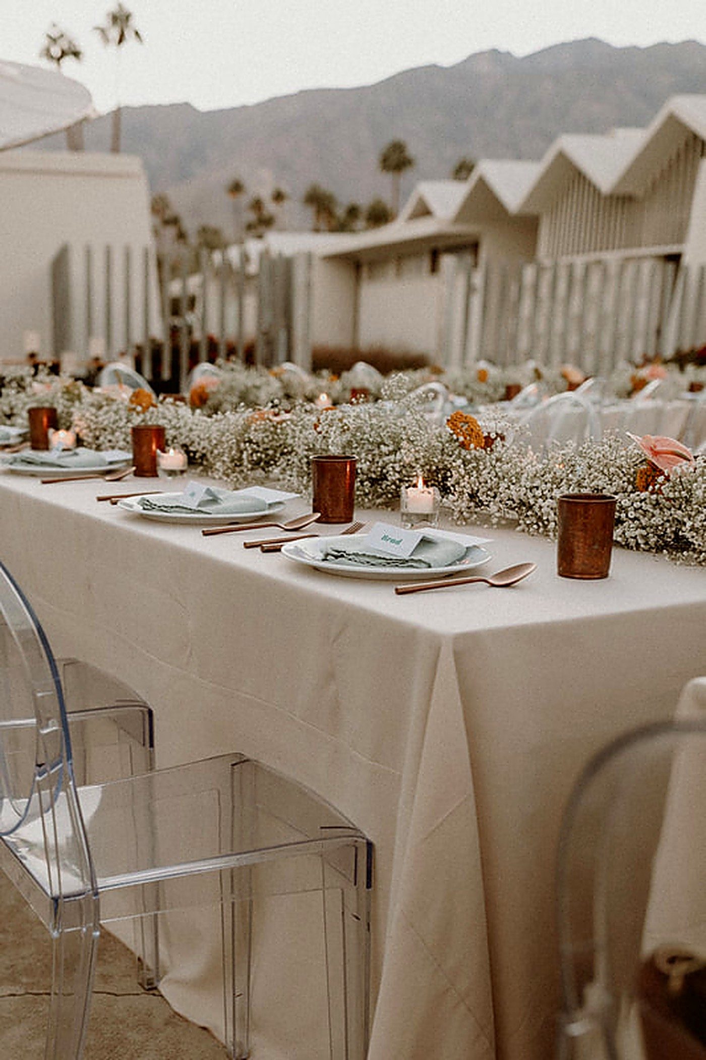 Reception tablescape & centerpieces