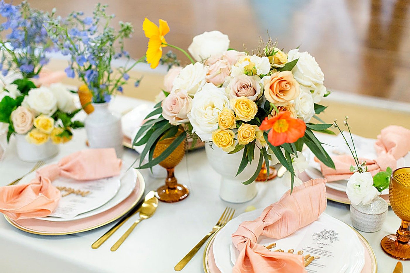 Reception tablescape & centerpieces
