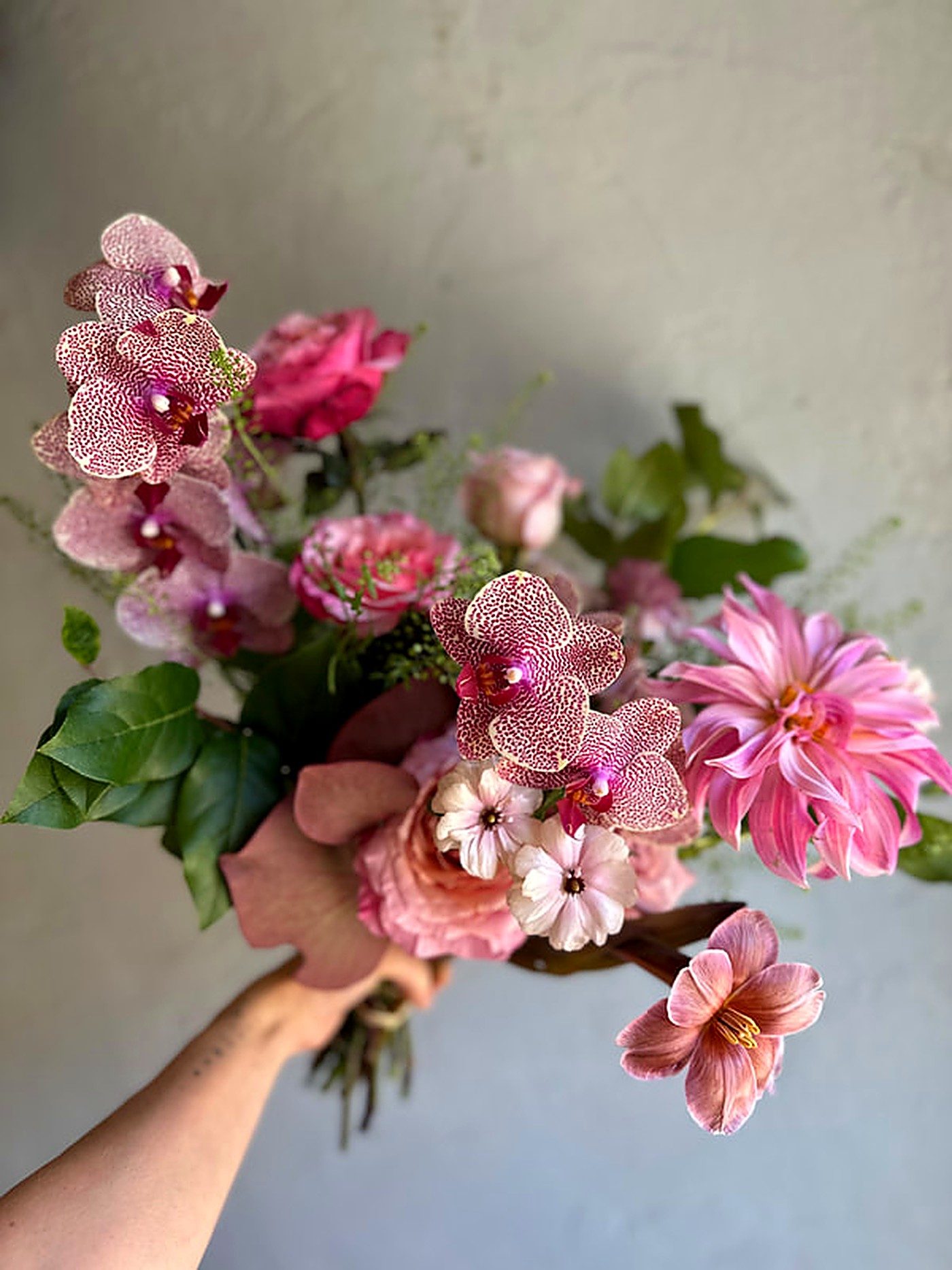 Bridal bouquet & handheld florals