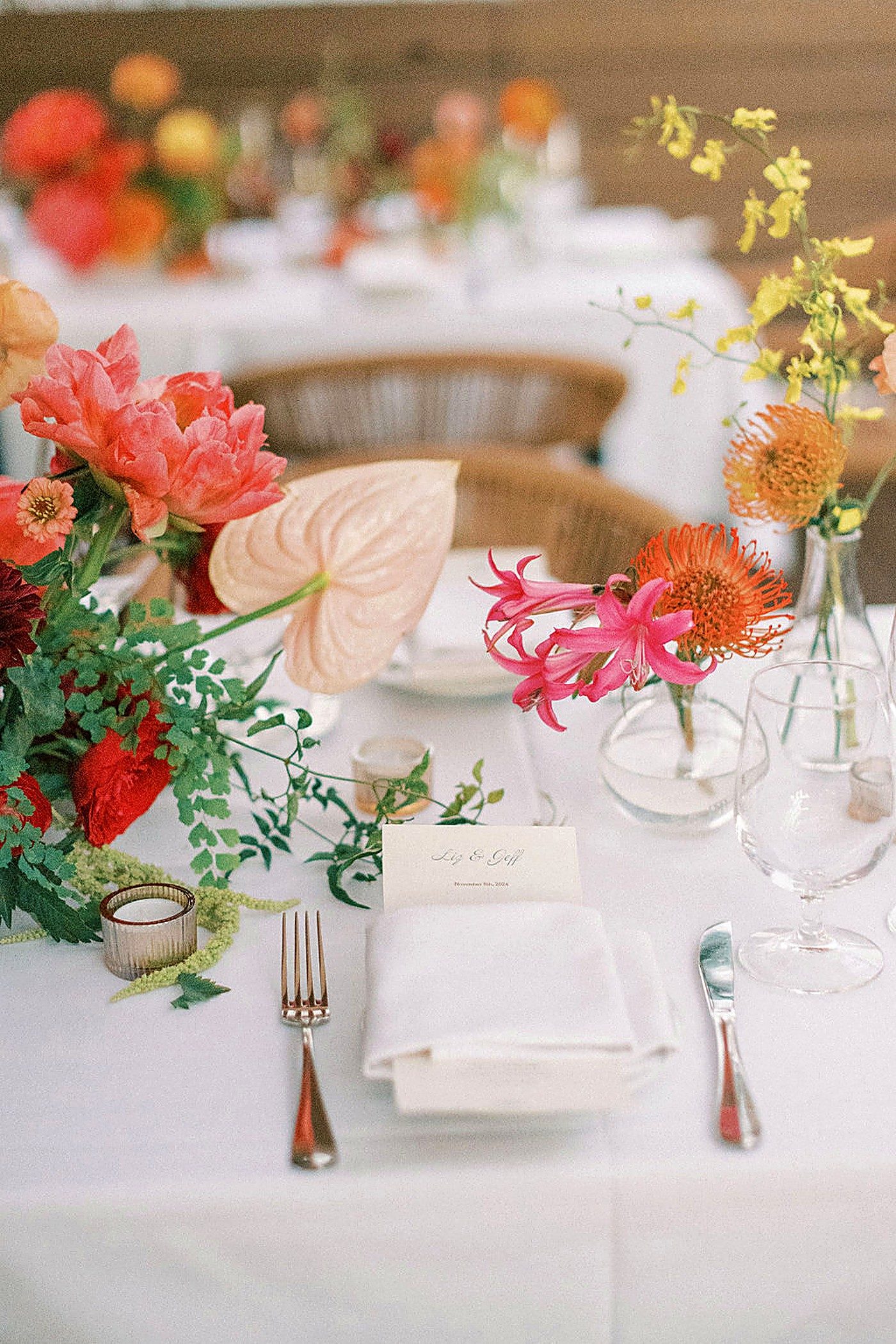 Reception tablescape & centerpieces