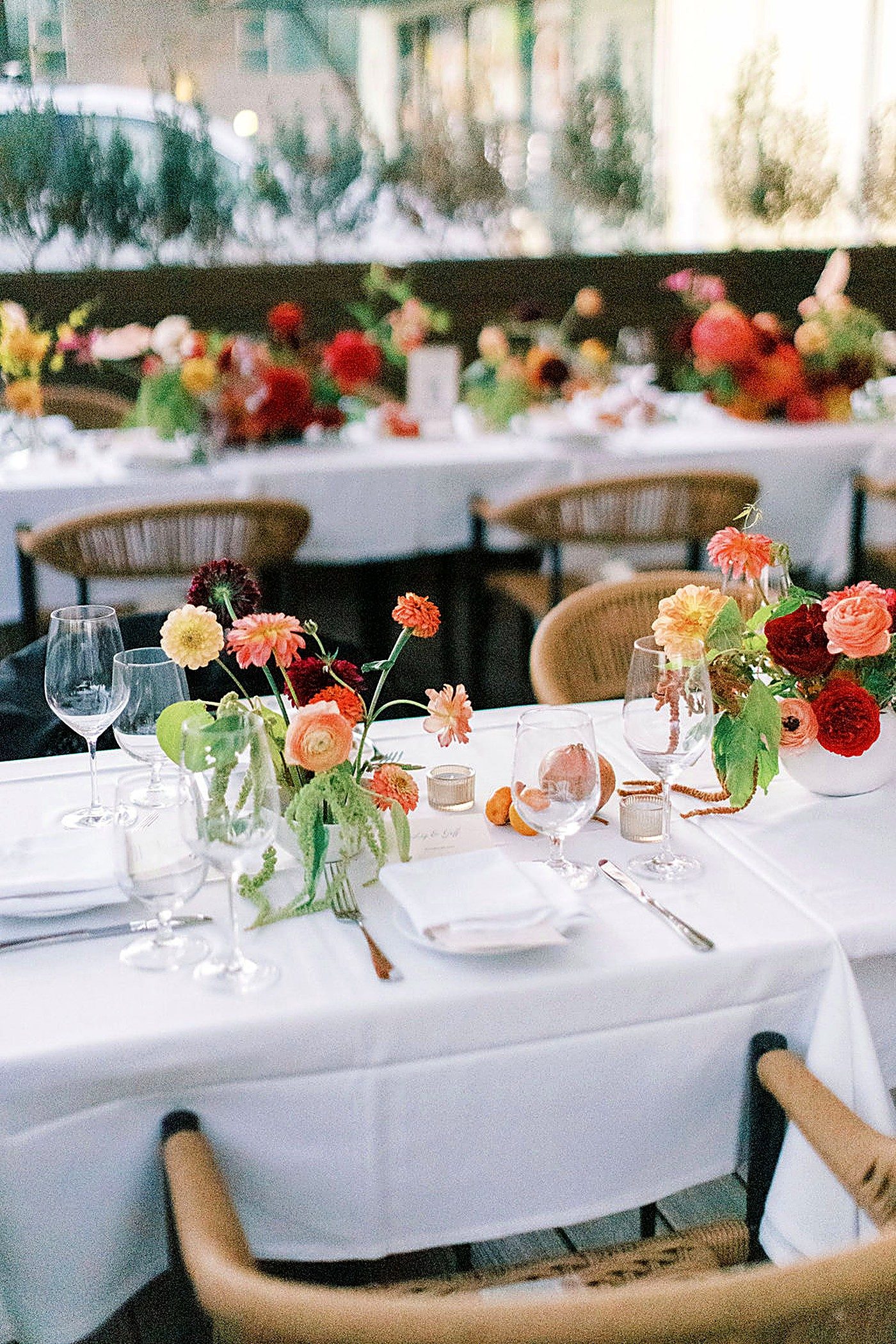 Reception tablescape & centerpieces